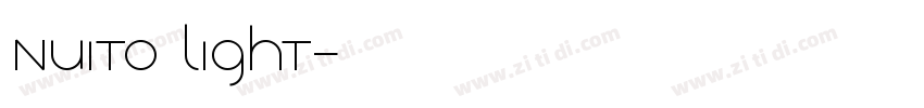 Nuito Light字体转换 Nuito Light字体转换